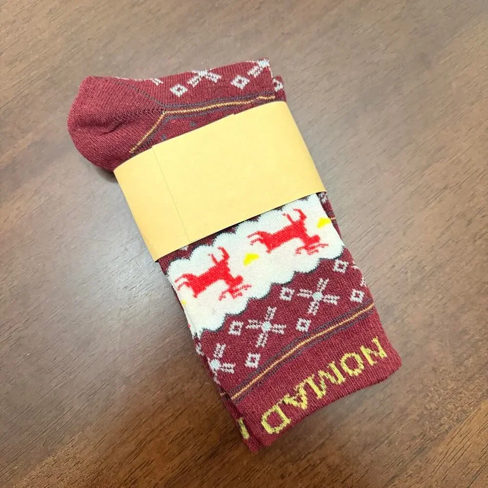 Nomad Red Reindeer Socks